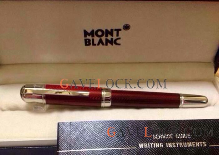 Jules Verne Red Rollerball Pen / Replica Mont Blanc Pens For Sale